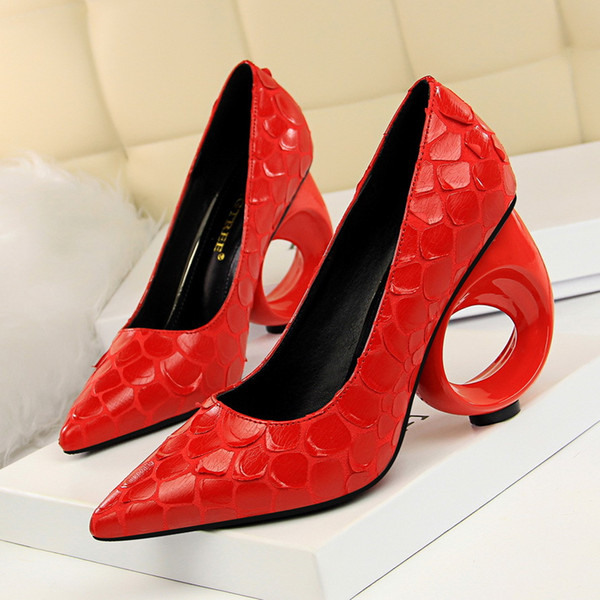 Cut-out High Heels Lady Dress Shoes Sexy Clubwear Women Pumps Heels Festival Party Wedding Shoes Business Formal Pumps Heels GWS355