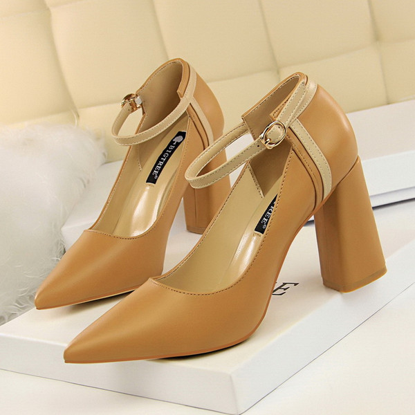 Buckle Strap High Heels Lady Dress Shoes Sexy Clubwear Women Pumps Heels Festival Party Wedding Shoes Business Formal Pumps Heels GWS335