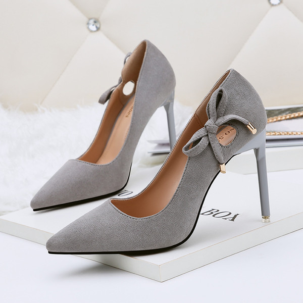 Sexy Bowtie High Heels Lady Dress Shoes Clubwear Women Pumps Heels Festival Party Wedding Shoes Business Formal Pumps Heels GWS331