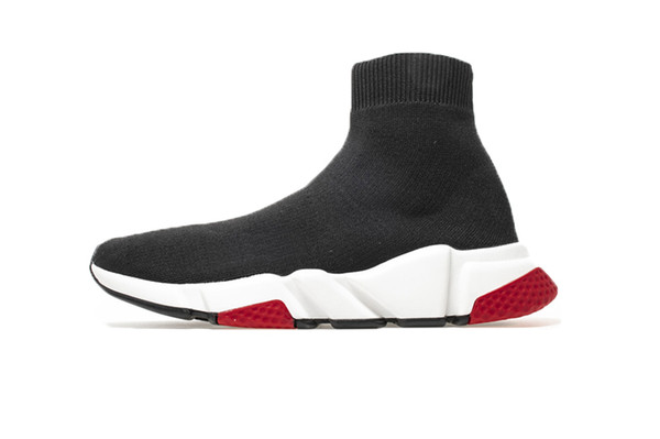 Designer Sneakers Speed Trainer Black Red Gypsophila Triple Black Fashion Flat Sock Boots Casual Shoes Speed Trainer Runner With Dust Bag