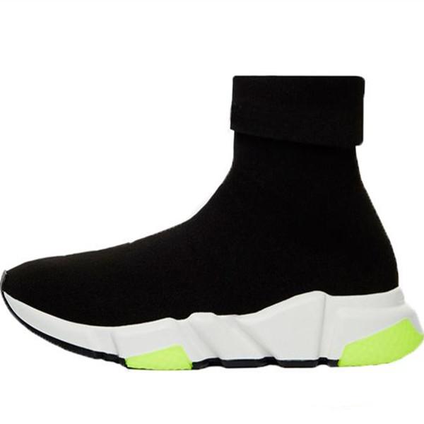 Triple Black Green Designer Shoes Speed Trainer Oreo Flat Luxury Fashion Socks Boots Designer Men Women Sneakers With Box Dust Bag size 5-13