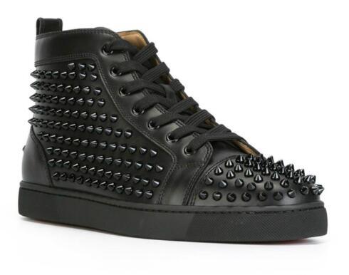 2018 Top Studded Spikes Casual Flats Red Bottom Luxury Shoes New For Men and Women Party Designer Sneakers Lovers Genuine Leather