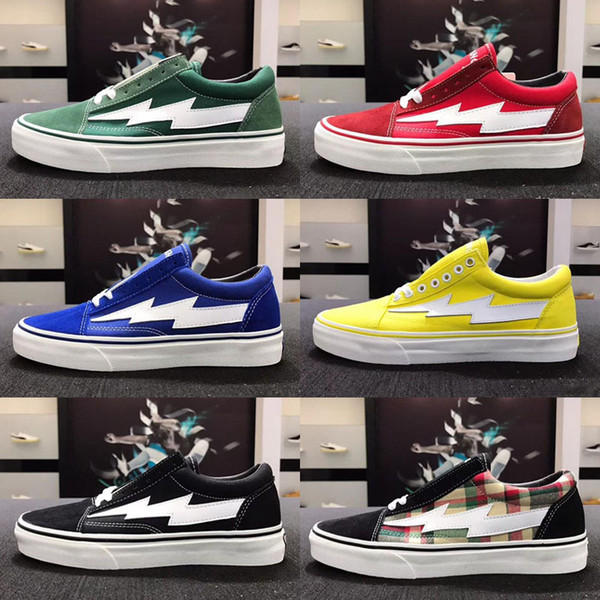 8 Colors Top Revenge X Storm Old Skool Designer Cavnas Casual Shoes Womens Men Low Cut Red Blue White Black Casual Shoes