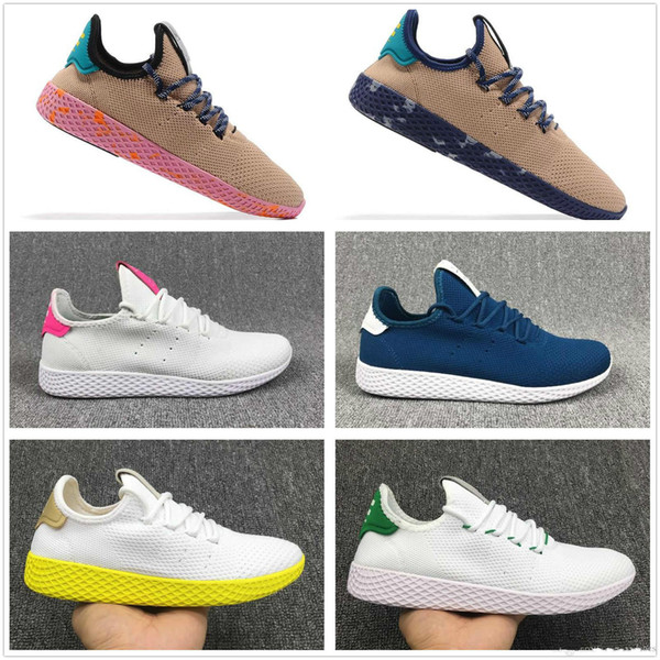 2018 New arrive Pharrell Williams x Stan Smith Tennis HU Primeknit men women Shoes breathable Boost Shoes EUR 36-45 free shipping