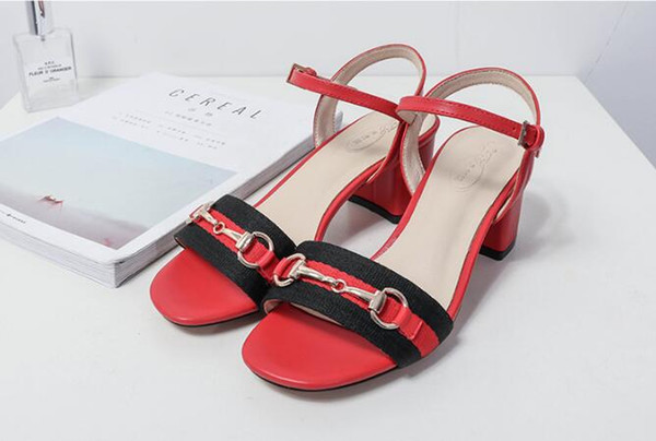 2018 New listing women dress shoes open-toed high heels sandals women pumps A word cingulate sandals 117