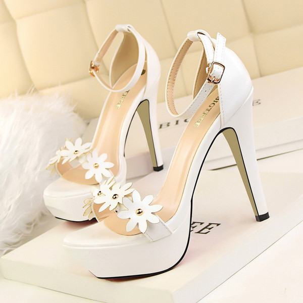 Sweet Style Sandals Women Pumps Heels PU Leather Open Toe Thin High Heels Festival Party Wedding Shoes Formal Pumps Sandals GWS191