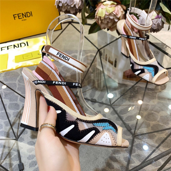 Fashion Designer Women Shoes 2019SS Luxury Designer Women Shoes High Heels Women Designer Sandals Spring and summer new womens sandals 10cm