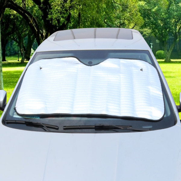 130CM*60CM Car Sun Shade Single Side Silver Foam Cotton Sunshade Anti-exposure Anti Aeration Cool Down Heat Insulation