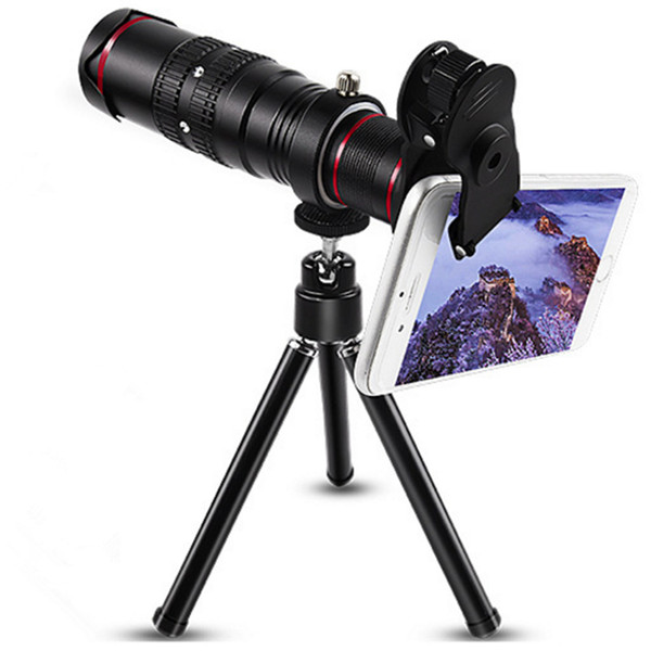 2018 New Arrive Universal 22 Times Monocular HD Telephoto Telescope Zoom External Mobile Phone Lens With Tripod Full Set