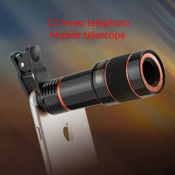 12x zoom telescopic mobile phone lens universal 12 times mobile phone telephoto telescope head HD external camera lens