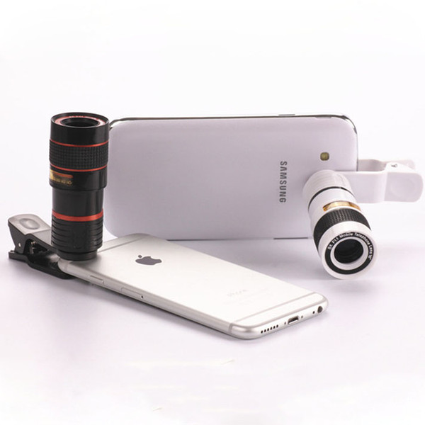 Universal external phone binoculars telescope 8 times the telephoto lens telephoto lens high definition without dark corners