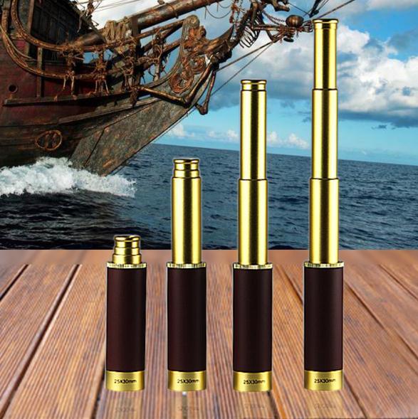 Pirate Telescope Monocular Retro Telescopic Telescope 25x30 High HD Low-light Night Vision