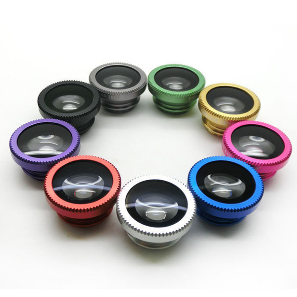 Universal Clip 3 in 1 Fish Eye Lens Wide Angle Macro Mobile Phone Camera Glass Lens Fisheye For iPhone 678 X Plus 5s for Samsung S6789 edge