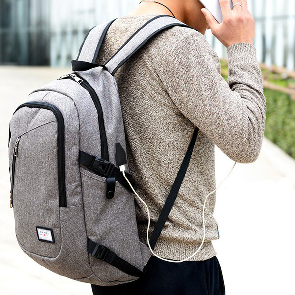 New External rechargeable leisure large capacity shoulder bag fashion male designer Laptop backpacks student bag