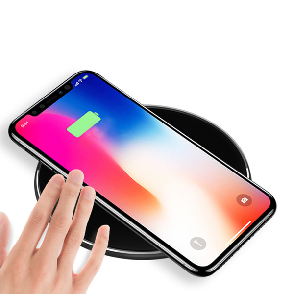 For iPhone X 8 Plus Qi Fast Wireless Charger Quick Charger Charging 5W 10W For Samsung S7 Edge S8 Plus Note 8 With Retail Package