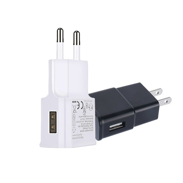 Universal 5V 2A 2 in 1 EU US plug travel adapter wall charger micro 2.0 USB charging cable for Samsung HTC Android cell phone