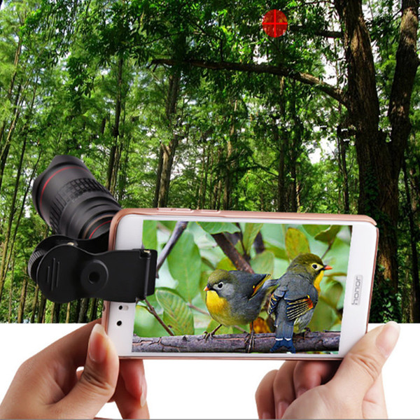 2018 New Arrive Universal 22 Times Monocular HD Telephoto Telescope Zoom External Mobile Phone Lens With Tripod Full Set EMS