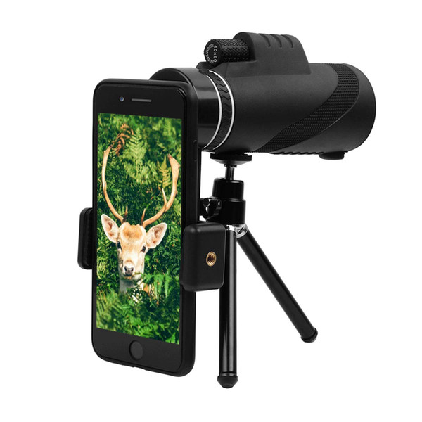 40x60 Monocular Telescope, High-powered BAK4 Prism FMC Lens Waterproof Scope with Smartphone Adapter Tripod for Travel,Concert,Sports etc