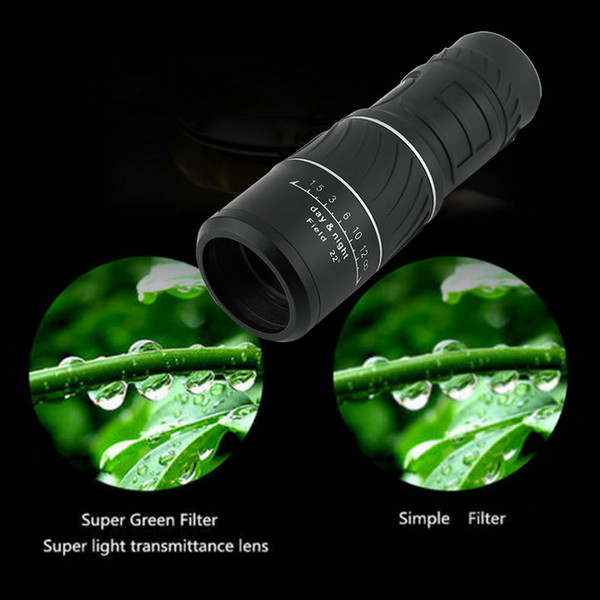 YOSOO New Black 10 x 40 Monocular Telescope Low Light Night Vision Dual Focus Sports Hunting Survival Kit