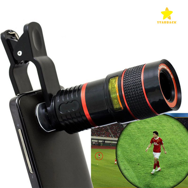 Telescope Lens 8x Zoom Unniversal Optical Camera Telephoto Len with Clip for Iphone Samsung HTC Sony LG Mobile Smart Cell Phone