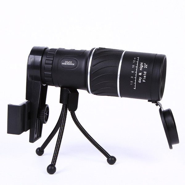 New telescope mobile phone cellphone camera for travel hunting HD 16X52 twill low light visible single tube