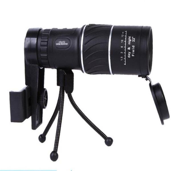 Outdoor HD Binocular 16x52 Spotting Scope Monocular Telescope Dual Focusing Monoculars Telescope Hunting Tool Equipment