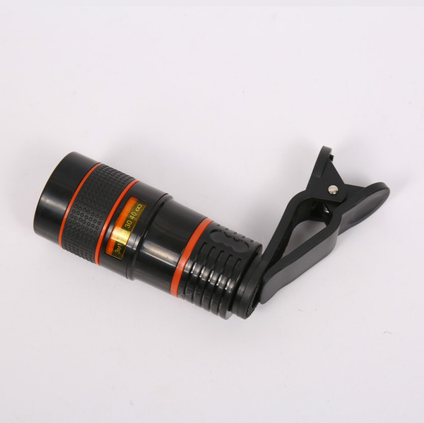 Manufacturers wholesale explosion section 8x18 orange ring high-definition compact single-tube mobile telescope mini portable concert