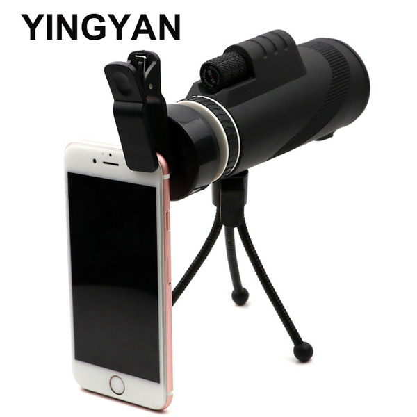 Mobile phone telescope 35X50 HD All-optical green film binoculars telescopes hunting monocular telescope telescopio profissional