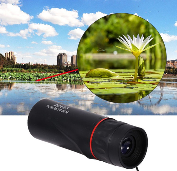 30x25 HD Optical Monocular Low Night Vision Waterproof Mini Portable Focus Telescope Zoomable 10X Scope for Travel Hunting LLFA