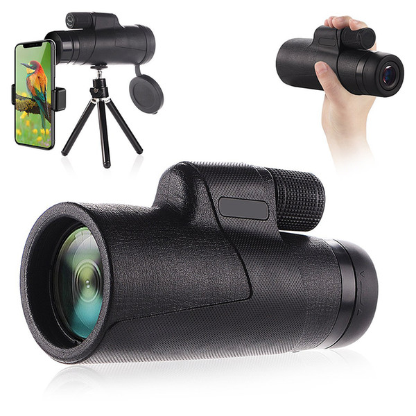 Waterproof Monocular Scope - 10x42 Nitrogen Filled Waterproof Dual Focus Monocular Telescope With Phone Holder and Tripod For All Phone