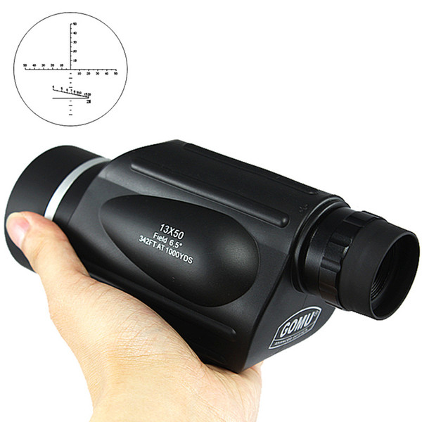 monoculars GOMU 13x50 114m/1000m binoculars with rangefinder waterproof telescope distance meter type monocular outdoor binoculo