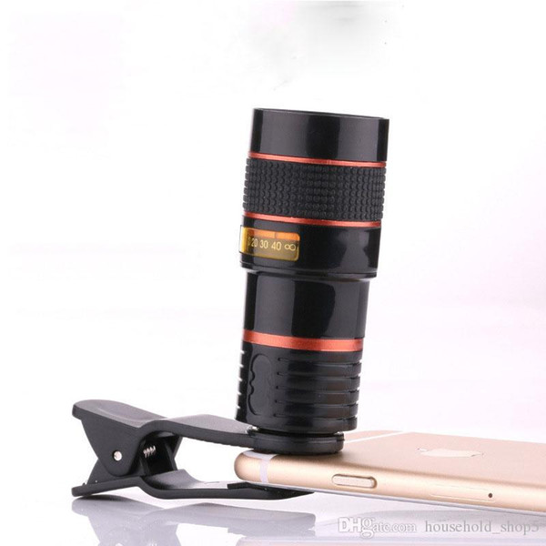 Easy Shooting Monocular Telescope 8x Zoom High QualityFixed Focus phone Camera with clip for Mobile Phone