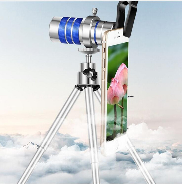 2018 Mini Metal Camera Tripod Table Bracket with 12 Times The Focal Length HD Telescope Ultra-far Perspective Mobile Phone Shooting