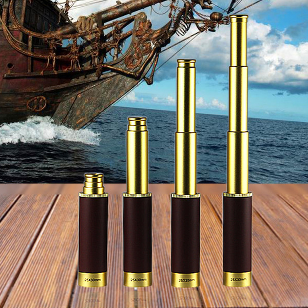 Traditional Monocular Telescope Royal Navy Portable HD Captain Monocular Binoculars Powerful No Infrared Hunting Traveling Best