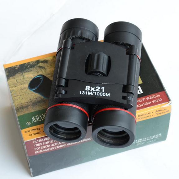 Wholesale High Definition Green Coating 8x21 Binoculars Portable Low Light Night Vision Telescope