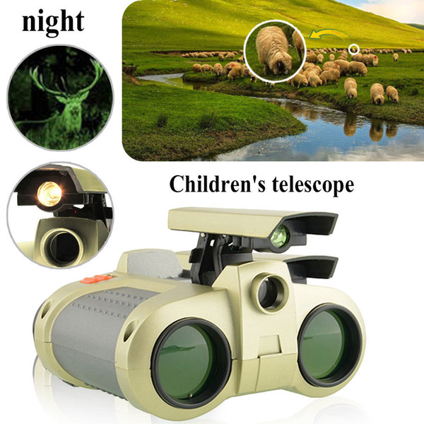 4x30 children Binoculars Night Vision Telescope Pop-up Light Night Vision Scope Binoculars Novelty for over 3 years old Kid Boy Toys Gifts