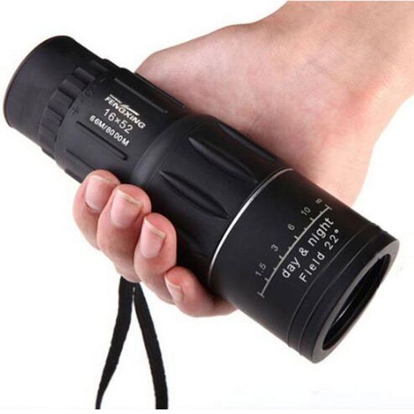 16 x 52 Dual Focus Zoom Monocular Binoculars Optic Lens Telescope Day Night Vision telescopio Binoculares for outdoor hunting