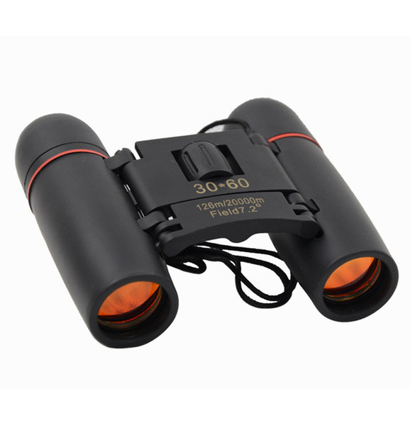 Mini Binoculars 30X60 Red Blue Film Zoom Portable Outdoor Hunting Night Vision Folding Optical Len Telescope