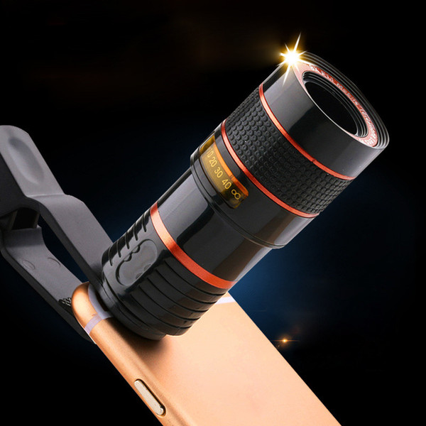 8X Zoom Telescope Lens Telephone Lens unniversal Optical Camera Telephoto phone len with clip for Smartphone OTH101