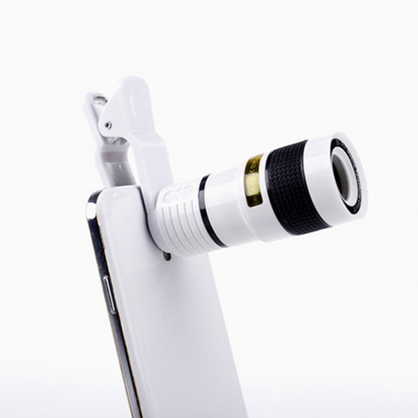 Universal 8X Optical Mobile phone Zoom Telescope Camera Lens Clip Mobile Phone Telescope For iPhone 6 plus for Samsung s6 note 5 for Huawei