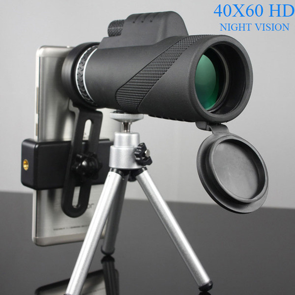 40x60 HD Monocular Powerful Binoculars High Quality Zoom Great Handheld Telescope Night Vision Professional Hunting A