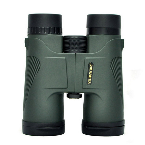 Visionking 10x42 Army Green Binocular BAK4 Roof No Infrared Guide Scope Professional Hunting Telescope