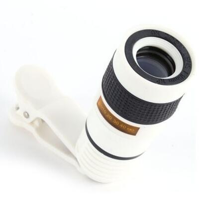 Telescope Lens 8x Zoom Unniversal Optical Camera Telephoto Len With Clip For Iphone Samsung HTC Sony LG Mobile Smart Cell Phone