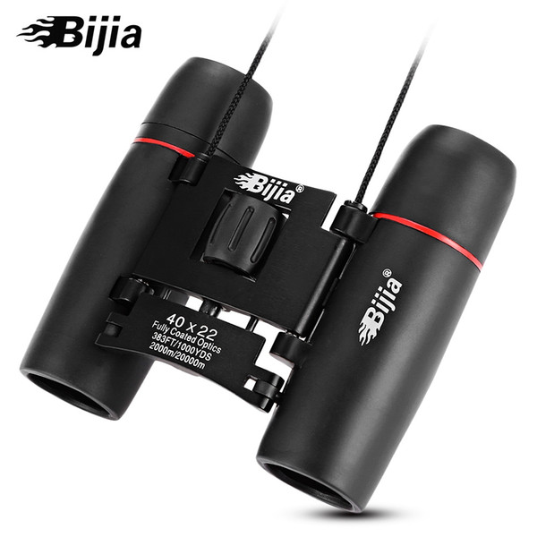 BIJIA 40X22 HD Vision Binocular Telescope Folding waterproof 2000M / 20000M professional binoculars BAK4 prism Telescope