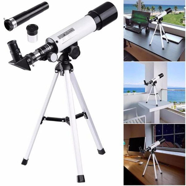 360/50mm 90X Astronomical Refractor Telescope With Portable Tripod Spotting Finder Scope Outdoor Monocular - For Beginner Sky Gazers