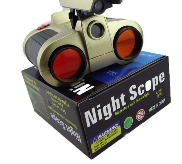 Top Fashion 1pc 4x30 Binocular Telescope Pop-up Light Night for Vision Scope Binoculars Novelty Children Magnification