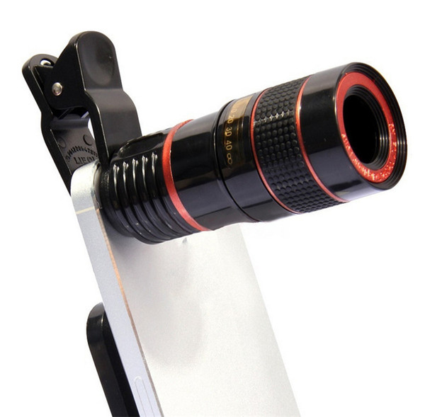 8X Zoom Telescope Lens Telephone Lens unniversal Optical Camera Telephoto phone len with clip for Smartphone OTH101