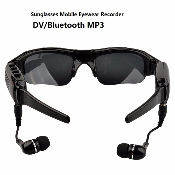 1080P HD Digital Sunglasses Mini Camera Sport Video Recorder Bluetooth MP3 Player DV DVR for Sport Driving Outdoor Bicycle Skate Camcorder