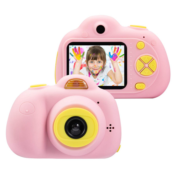 Kids Camera Gifts for 4-8 Year Old Girls Great Gift Mini Child Camcorder for Little Girl with Soft Silicone Shell for Outdoor Play,Pink