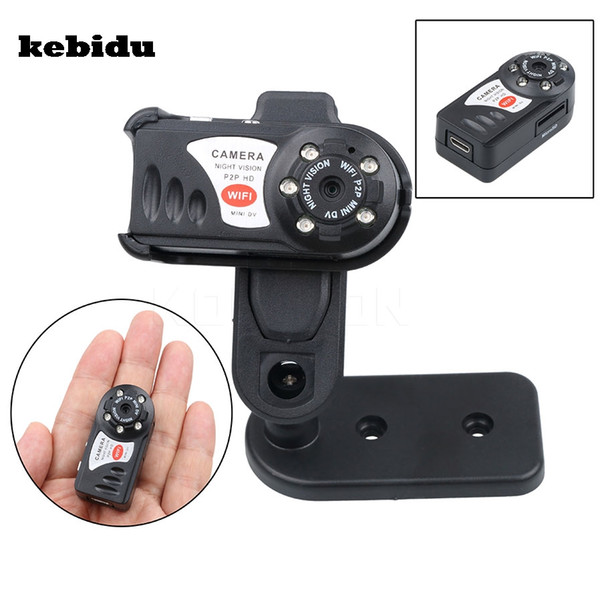 kebidu Mini Q7 Wireless WiFi Camera DV DVR IP Camera HD 480P Camcorder Video Recorder Camera Infrared Night Vision for PC Laptop